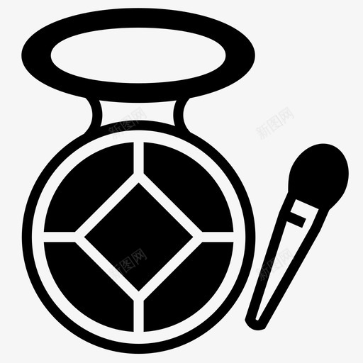 眼影美容画笔图标svg_新图网 https://ixintu.com 化妆 平面化妆品 画笔 眼影 美容