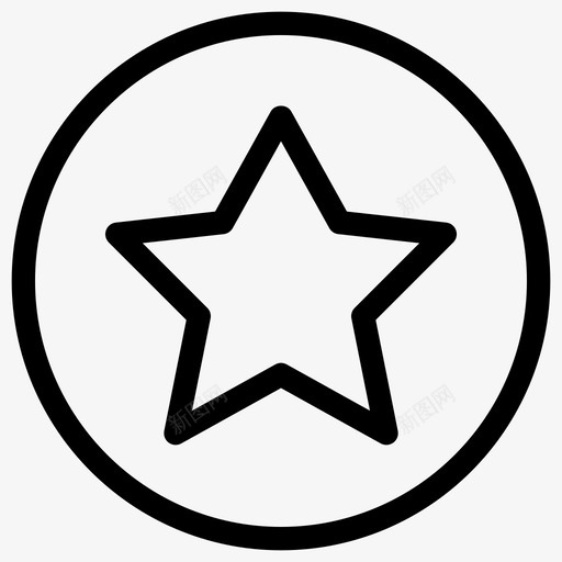 圆星奖徽章图标svg_新图网 https://ixintu.com 圆星 奖 奖章 奖章线图标 徽章 投票 最爱 贴纸