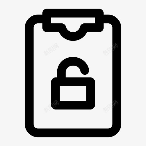解锁剪贴板记事本办公室图标svg_新图网 https://ixintu.com 信纸 剪贴板 办公室 无保护 解锁剪贴板 记事本