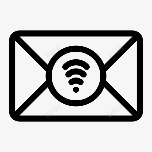 已连接信封电子邮件互联网图标svg_新图网 https://ixintu.com 互联网 已发送 已连接信封 电子邮件