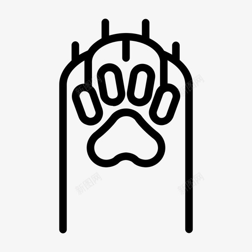 猫爪动物脚印图标svg_新图网 https://ixintu.com 动物 宠物 猫爪 美味的猫 脚印