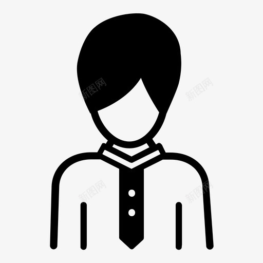 民族用户服装时尚图标svg_新图网 https://ixintu.com 时尚 时尚过滤器图标 服装 民族用户 男士 线条图标