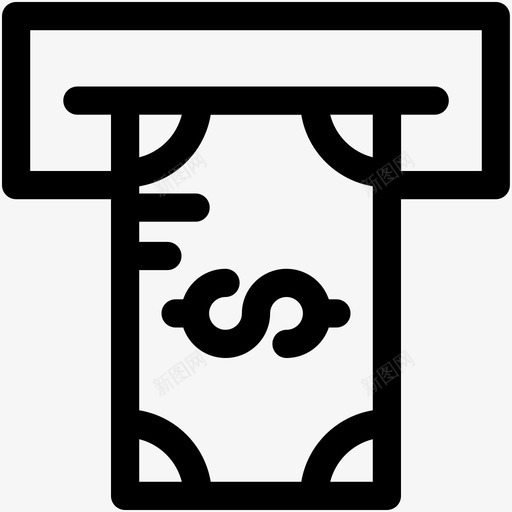 现金取款atm取款银行图标svg_新图网 https://ixintu.com atm取款 交易 商业可爱图标 现金取款 美元 银行