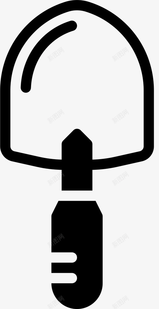 黄油抹子建筑工具图标svg_新图网 https://ixintu.com 工具 建筑 粉碎建筑固体 黄油抹子
