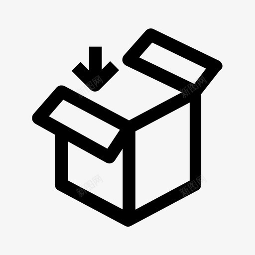 包装盒商业送货图标svg_新图网 https://ixintu.com 包装 包装盒 包裹 商业 电子商务buddypress 送货