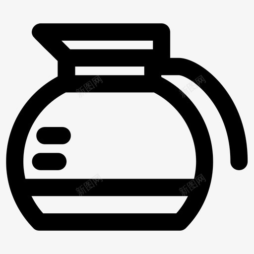 咖啡壶悸动脉搏图标svg_新图网 https://ixintu.com 厨房 咖啡壶 悸动 早晨 早餐 盾徽 脉搏 跳动 颤抖