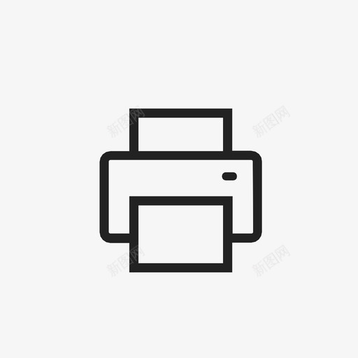 打印机线条矩形图标svg_新图网 https://ixintu.com 打印机 扫描仪 矩形 线条