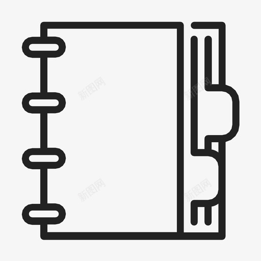 议程高中笔记本图标svg_新图网 https://ixintu.com 时间表 程序 笔记本 议程 高中