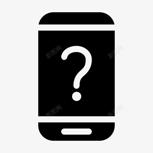 智能手机未知手机移动电话图标svg_新图网 https://ixintu.com 手机 智能手机未知 移动电话 触摸屏 通知 问号