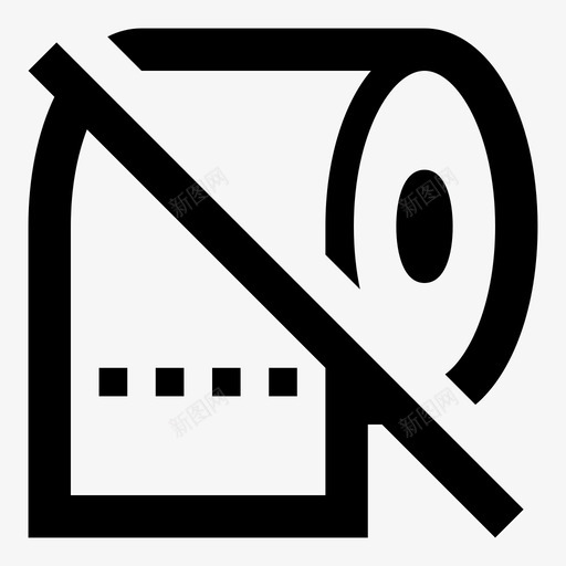 没有卫生纸结束没有纸图标svg_新图网 https://ixintu.com 不存在 找不到 有用的图标浴室 没有卫生纸 没有纸 结束