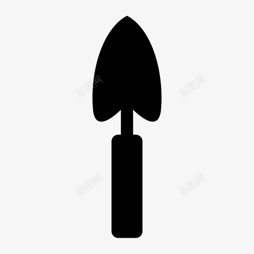 园艺铲花匠花园铲图标svg_新图网 https://ixintu.com 园艺工具 园艺铲 手铲 花匠 花园铲
