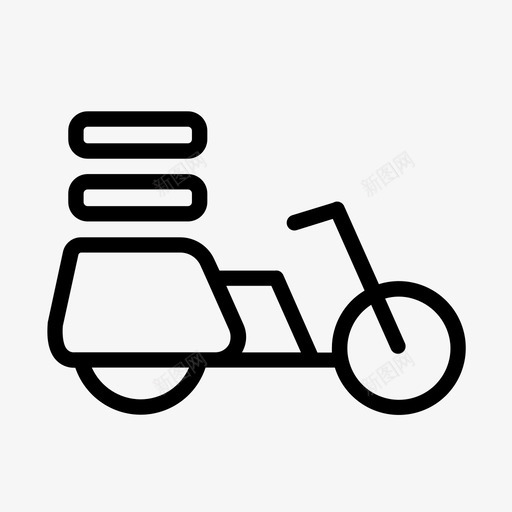 送货车快递摩托车图标svg_新图网 https://ixintu.com 快递 摩托车 送货车