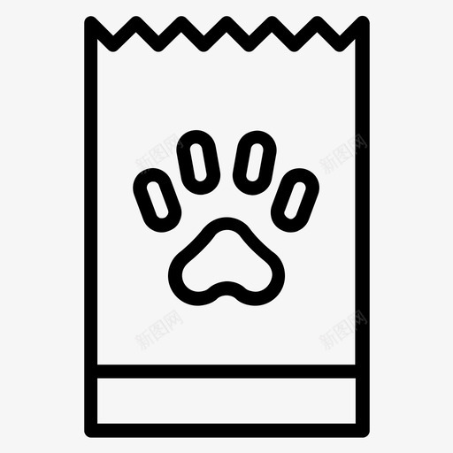 狗粮食物爪子图标svg_新图网 https://ixintu.com 爪子 狗粮 美味的狗 食物