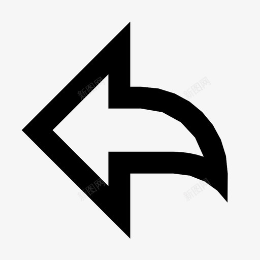 左箭头后退回复图标svg_新图网 https://ixintu.com 后退 回复 左箭头 西