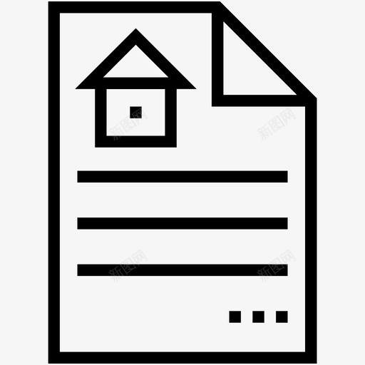 财产文件财产协议房屋合同图标svg_新图网 https://ixintu.com 不动产线图标 房屋合同 财产协议 财产合同 财产文件