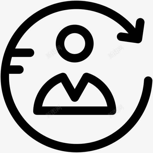 刷新用户男刷新个人资料图标svg_新图网 https://ixintu.com 刷新个人资料 刷新用户 商业可爱图标 男