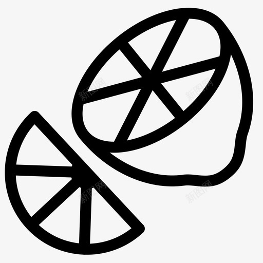 柠檬柑橘食用图标svg_新图网 https://ixintu.com 柑橘 柠檬 水果 甜点 食物 食用
