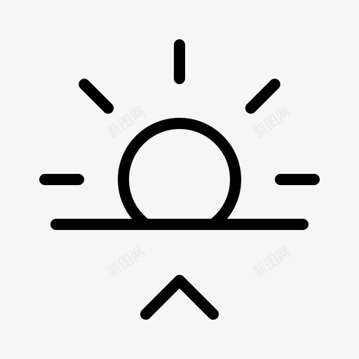 日出大气大气状况图标svg_新图网 https://ixintu.com 云 大气 大气状况 天气 日出 预报