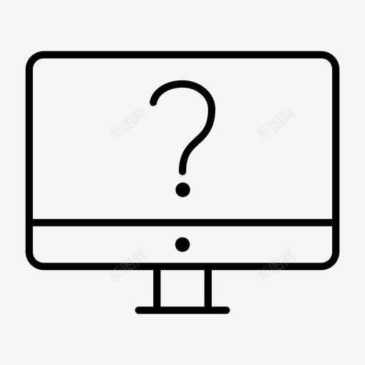 未知计算机监视器dekstopimac图标svg_新图网 https://ixintu.com dekstop imac led监视器 屏幕 屏幕警告 未知计算机监视器 监视器