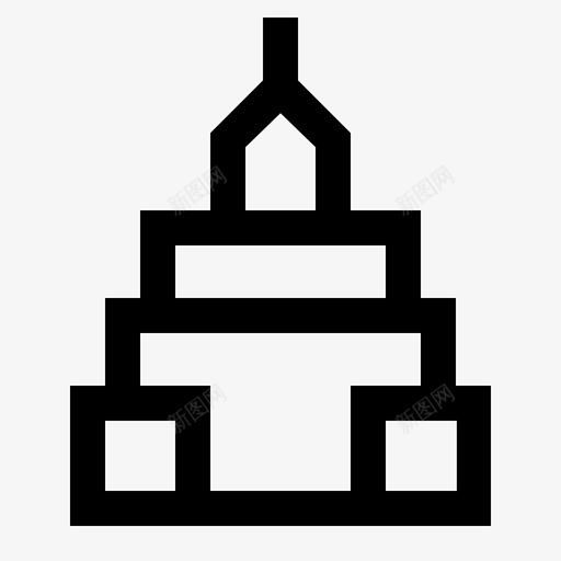 帝国大厦地标纽约图标svg_新图网 https://ixintu.com 地标 帝国大厦 摩天大楼 纽约 纽约城