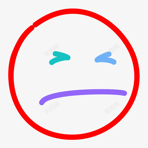 受伤攻击性表情图标svg_新图网 https://ixintu.com 便秘 受伤 恼怒 攻击性 沮丧 表情