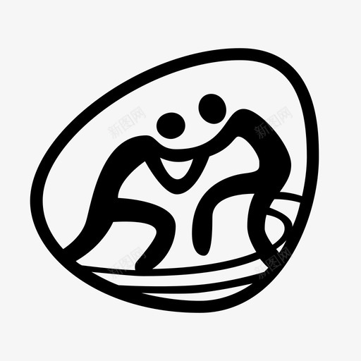古罗马摔跤手臂牵引熊抱图标svg_新图网 https://ixintu.com 古罗马摔跤 夏季奥运会 奥运会 手臂牵引 抱 熊抱