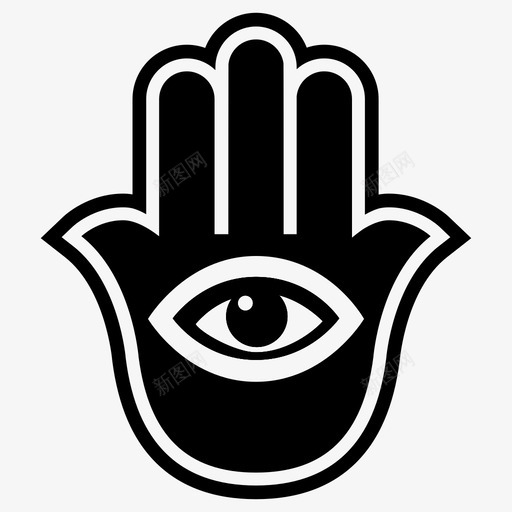 哈姆萨犹太教逾越节图标svg_新图网 https://ixintu.com 伊尔萨姆 哈姆萨 法蒂玛手 犹太教 逾越节