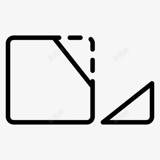 切断下降丢失图标svg_新图网 https://ixintu.com 下降 丢失 切断 块 形状和部分 正方形 部分