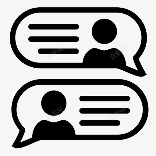 社交媒体对话订阅图标svg_新图网 https://ixintu.com 对话 收听 社交媒体 订阅 趋势分析