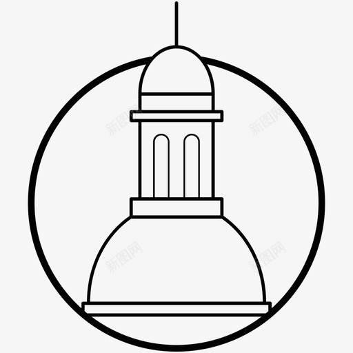 卡比尔多路易斯安那州新奥尔良图标svg_新图网 https://ixintu.com 世界顶级城市线图标 卡比尔多 新奥尔良 杰克逊广场 路易斯安那州
