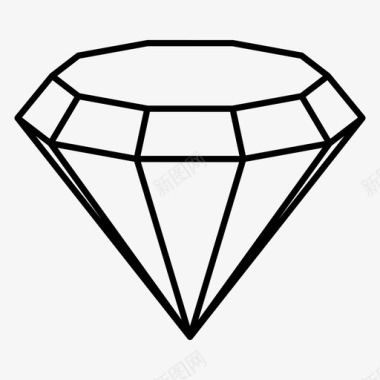 钻石辉煌十边形图标图标