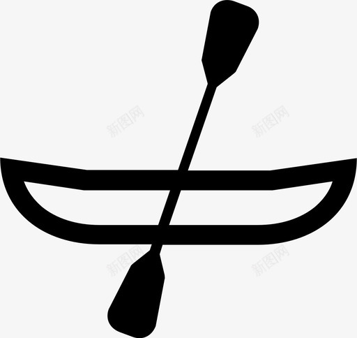 独木舟船木筏图标svg_新图网 https://ixintu.com 木筏 水上 水上运动 独木舟 船