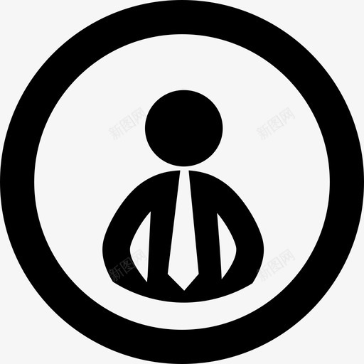 商人在一个圈子里勾勒人商人图标svg_新图网 https://ixintu.com 人 商人 商人在一个圈子里勾勒