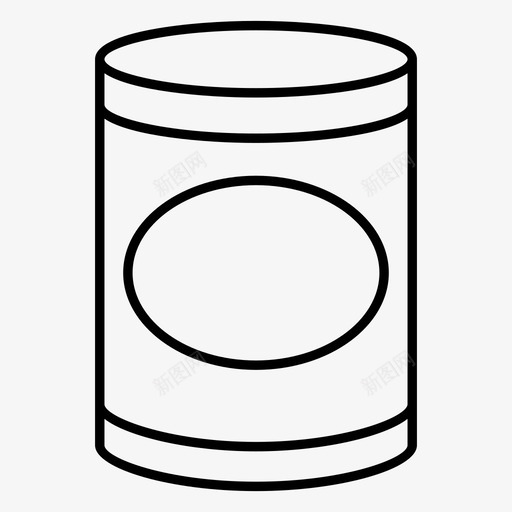 罐装食品罐装饮料罐装食品标签图标svg_新图网 https://ixintu.com 罐装食品 罐装食品标签 罐装饮料