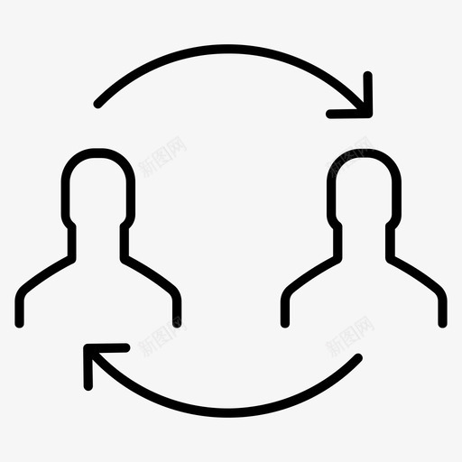 搜索引擎优化换人超薄管理业务切换图标svg_新图网 https://ixintu.com 业务切换 搜索引擎优化换人 超薄管理