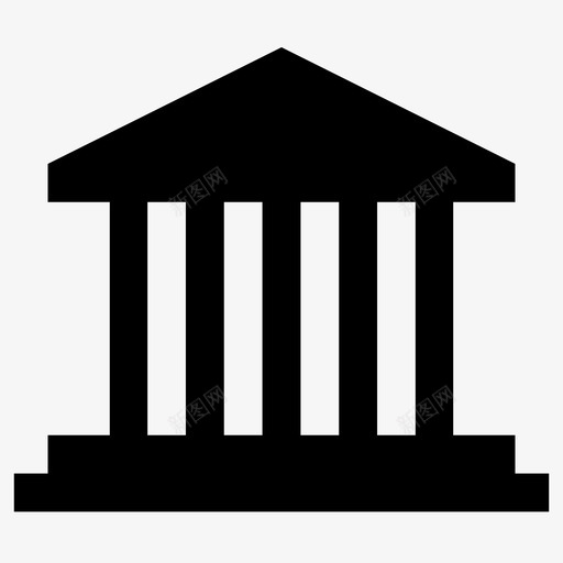 神庙建筑罗马图标svg_新图网 https://ixintu.com 圣殿 建筑 神庙 罗马