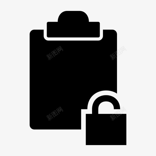 剪贴板解锁记事本办公文具图标svg_新图网 https://ixintu.com strategymaker 剪贴板解锁 办公文具 无保护 记事本