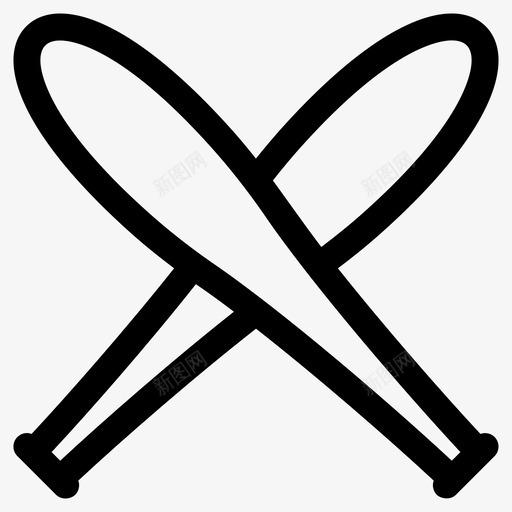 棒球棒棒球装备运动图标svg_新图网 https://ixintu.com 棒球棒 棒球装备 运动 运动图标集