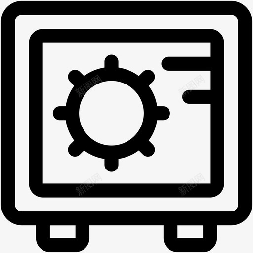 银行金库存储空间图标svg_新图网 https://ixintu.com 保险箱 存储 空间 贵重物品 金融和支付可爱的图标 钱箱 银行保险箱 银行金库 锁
