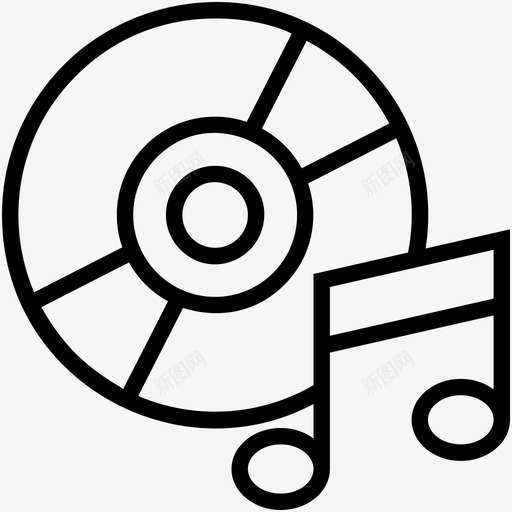 音乐cd相册音频光盘图标svg_新图网 https://ixintu.com dvd 用户界面轮廓图标 相册 音乐cd 音乐备忘 音频光盘