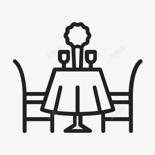 浪漫晚餐约会浪漫图标svg_新图网 https://ixintu.com 浪漫 浪漫晚餐 约会 餐桌