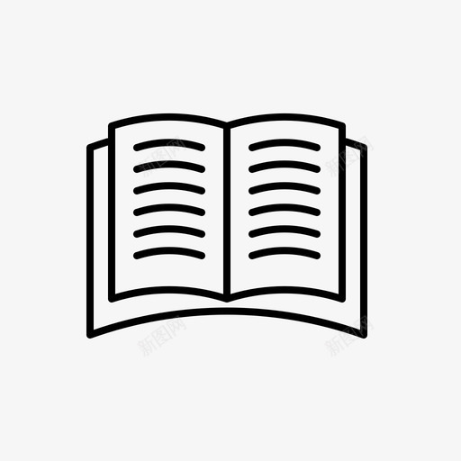 书籍教育开卷图标svg_新图网 https://ixintu.com 书籍 学习 开卷 教育 线图标新 阅读