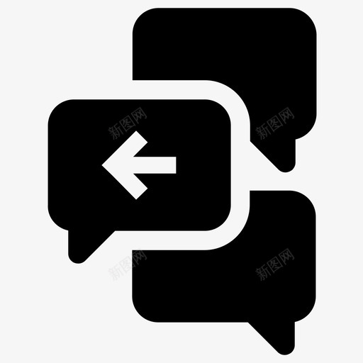 群聊交流对话图标svg_新图网 https://ixintu.com 交流 信息 对话 群聊 通讯第四卷