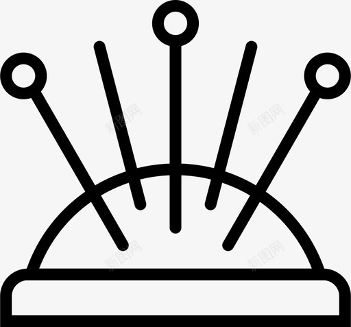 别针垫缝纫裁剪图标svg_新图网 https://ixintu.com 别针垫 压花缝制轮廓 缝纫 裁剪
