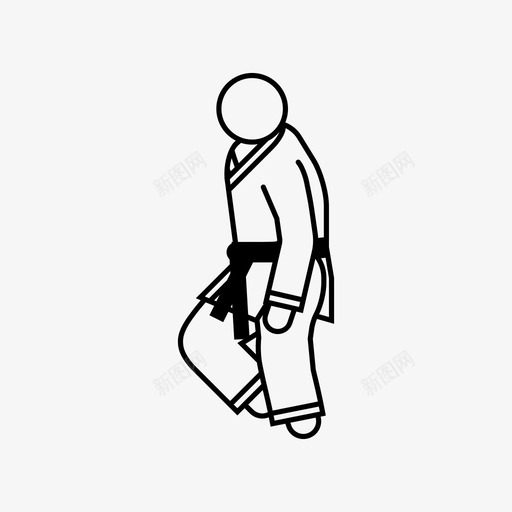 空手道拳武术打击图标svg_新图网 https://ixintu.com 必不可少的空手道图标集合 打击 武术 空手道拳