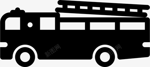 消防车固体运输卡车图标svg_新图网 https://ixintu.com 卡车 消防车固体 运输 运输固体收集