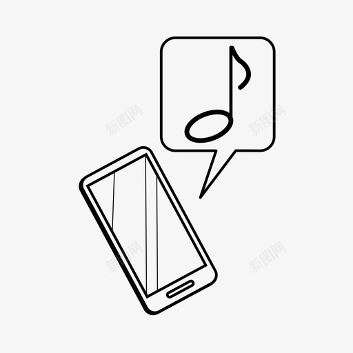 手机音乐图标svg_新图网 https://ixintu.com 手机音乐