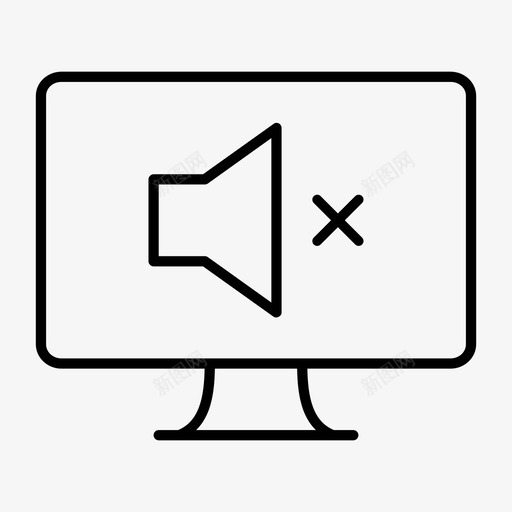显示器声音关闭电脑电脑显示器图标svg_新图网 https://ixintu.com led显示器 个人电脑 屏幕 显示器声音关闭 显示器通知 电脑 电脑显示器
