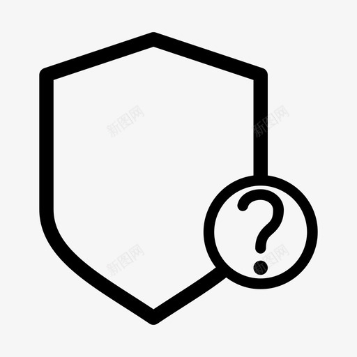 未知盾sea问号图标svg_新图网 https://ixintu.com pc sea 受保护 安全 帮助中心 未知盾 电源 管理 问号 防御