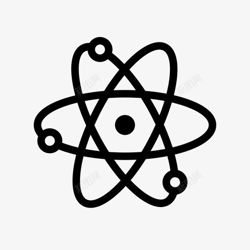 原子教育核图标svg_新图网 https://ixintu.com 原子 教育 核 科学 轨道